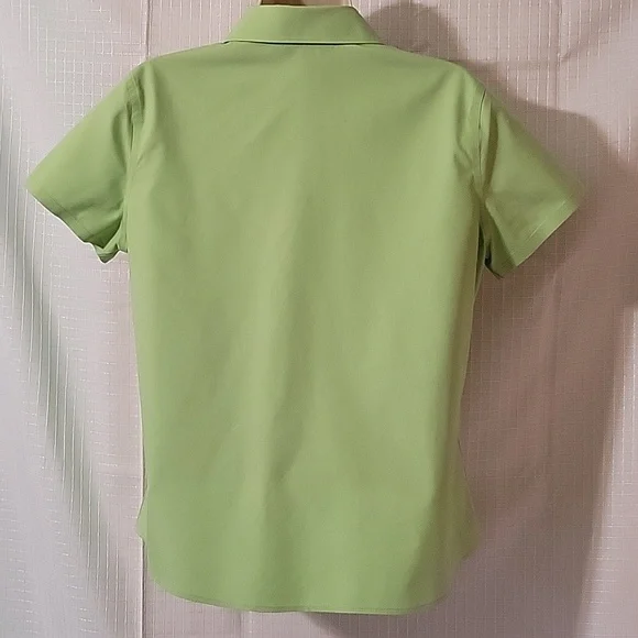Eddie Bauer Lime Green Button Down Blouse, Size S - Picture 3 of 4